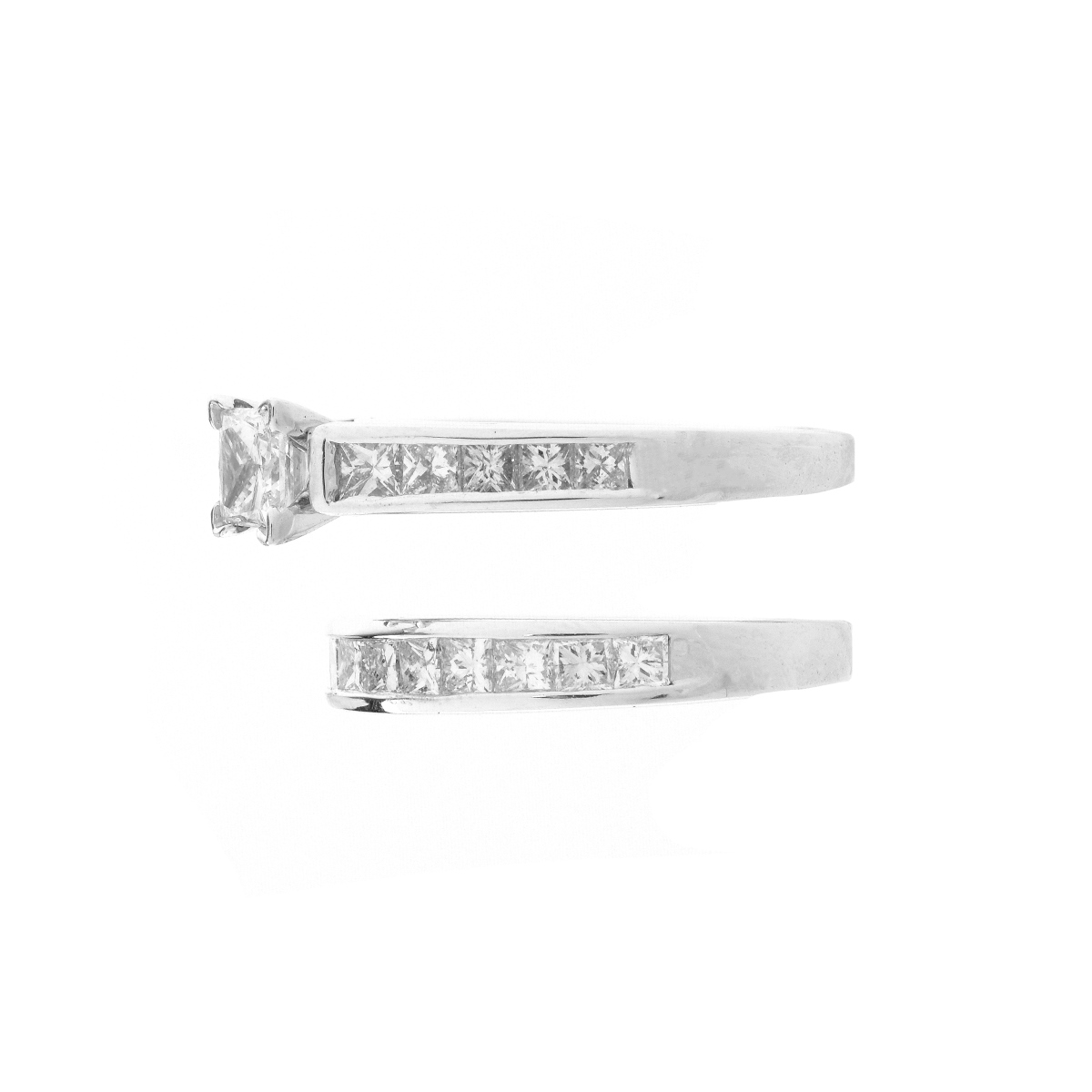 Diamond and Platinum Wedding Rings