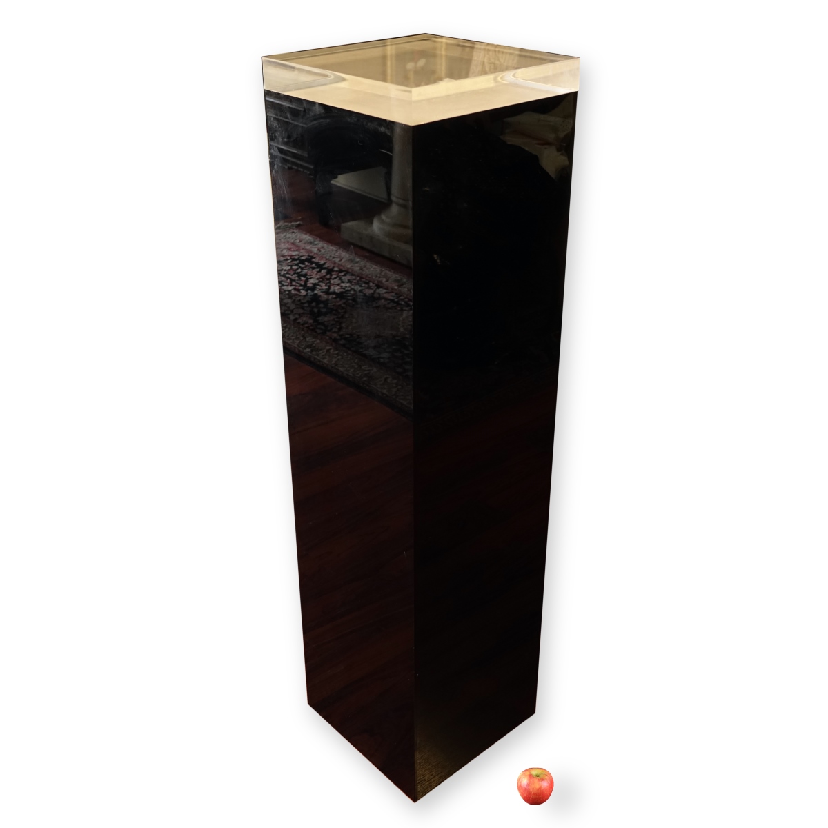 Black Acrylic Pedestal,Clear Acrylic Top