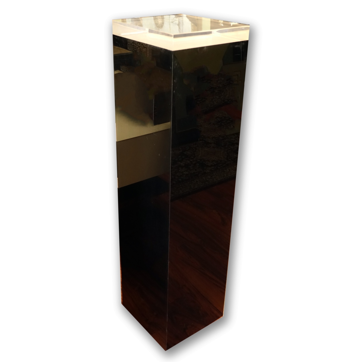 Black Acrylic Pedestal,Clear Acrylic Top