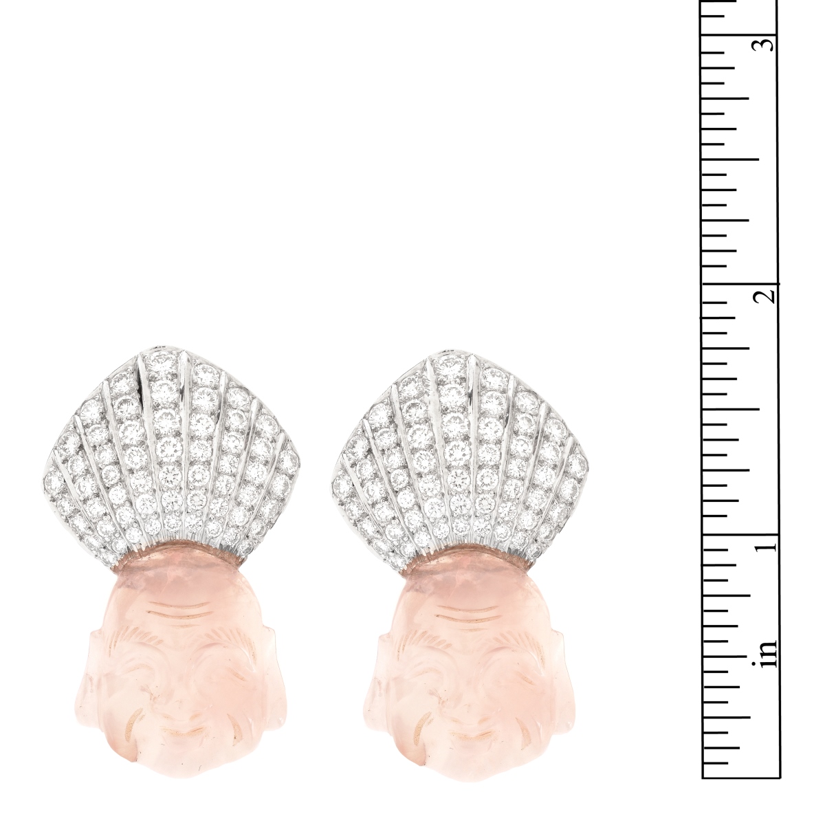 Tambetti Diamond and Platinum Ear Clips