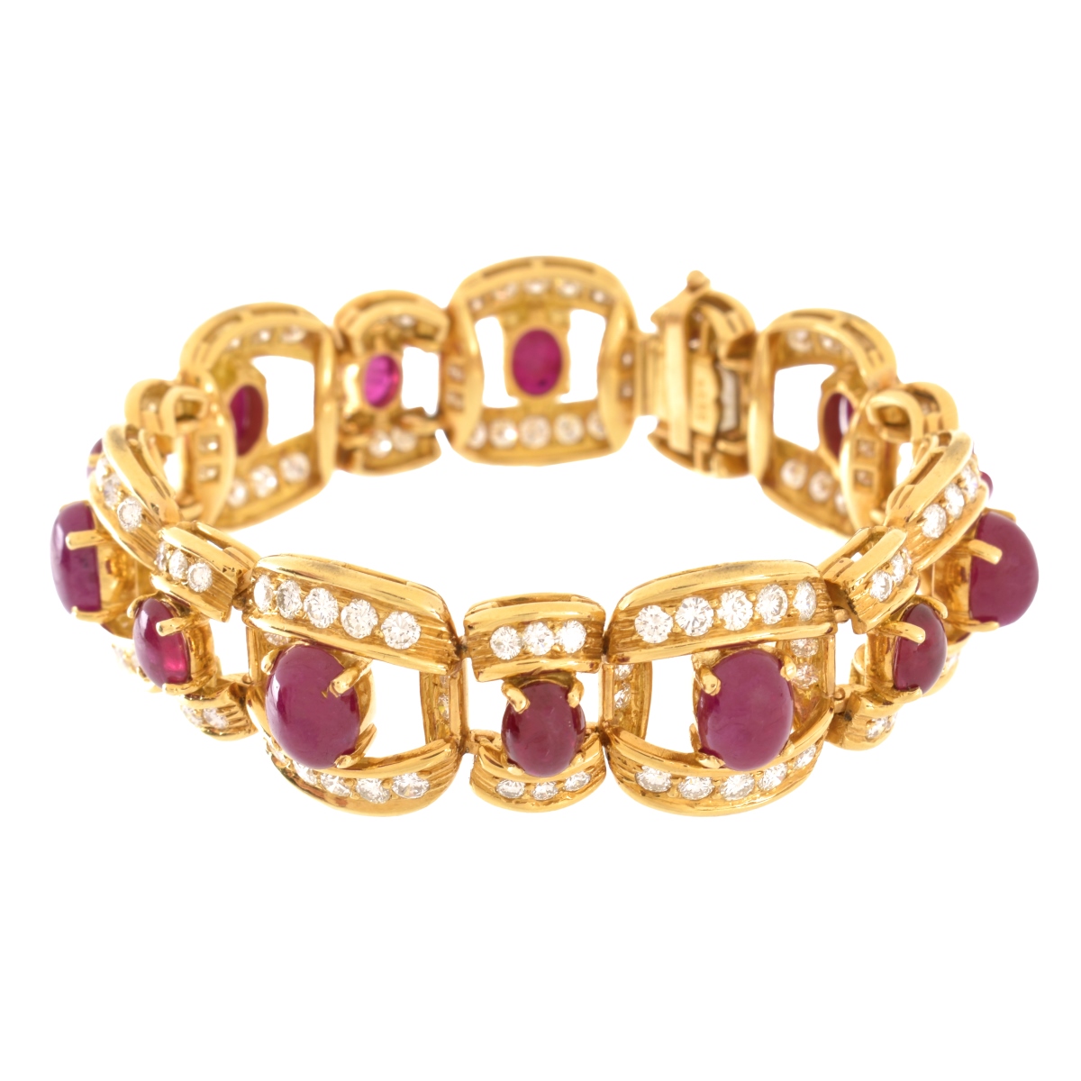 Burma Ruby, Diamond and 18K Bracelet