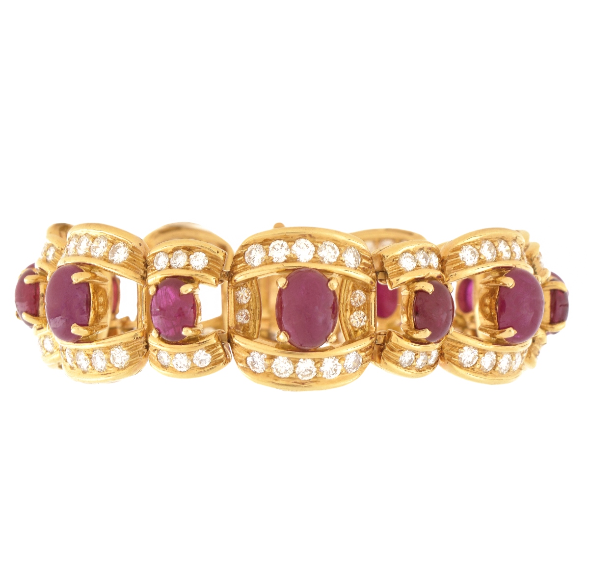 Burma Ruby, Diamond and 18K Bracelet