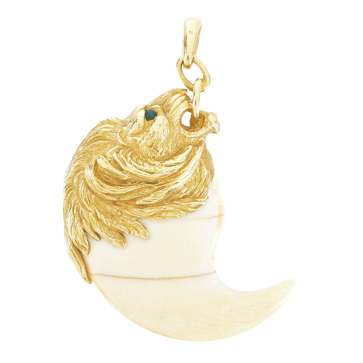 Gay Freres 18K Lion Pendant