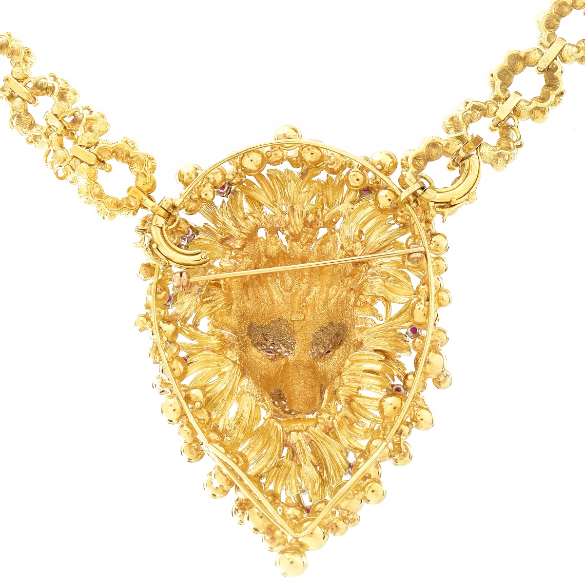 Large Diamond and 18K Pendant Necklace