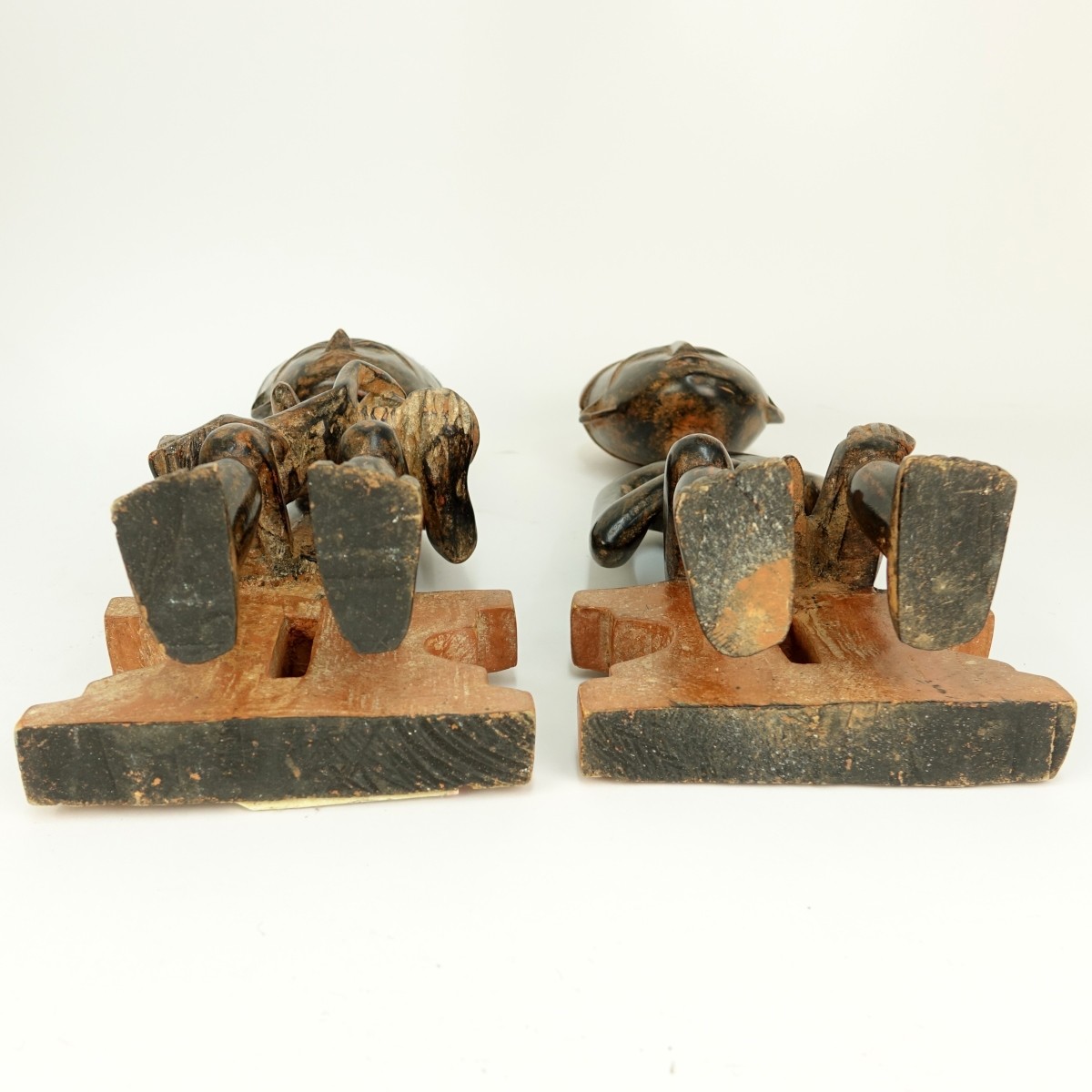 Pair Asanti African Wood Fertility Sculptures