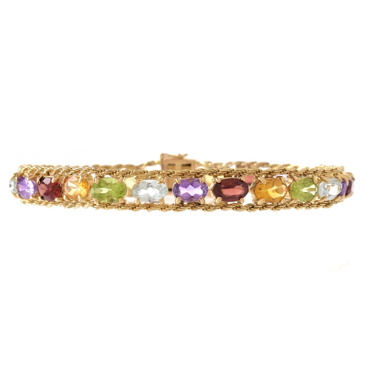 Multi Gemstone and 14K Bracelet