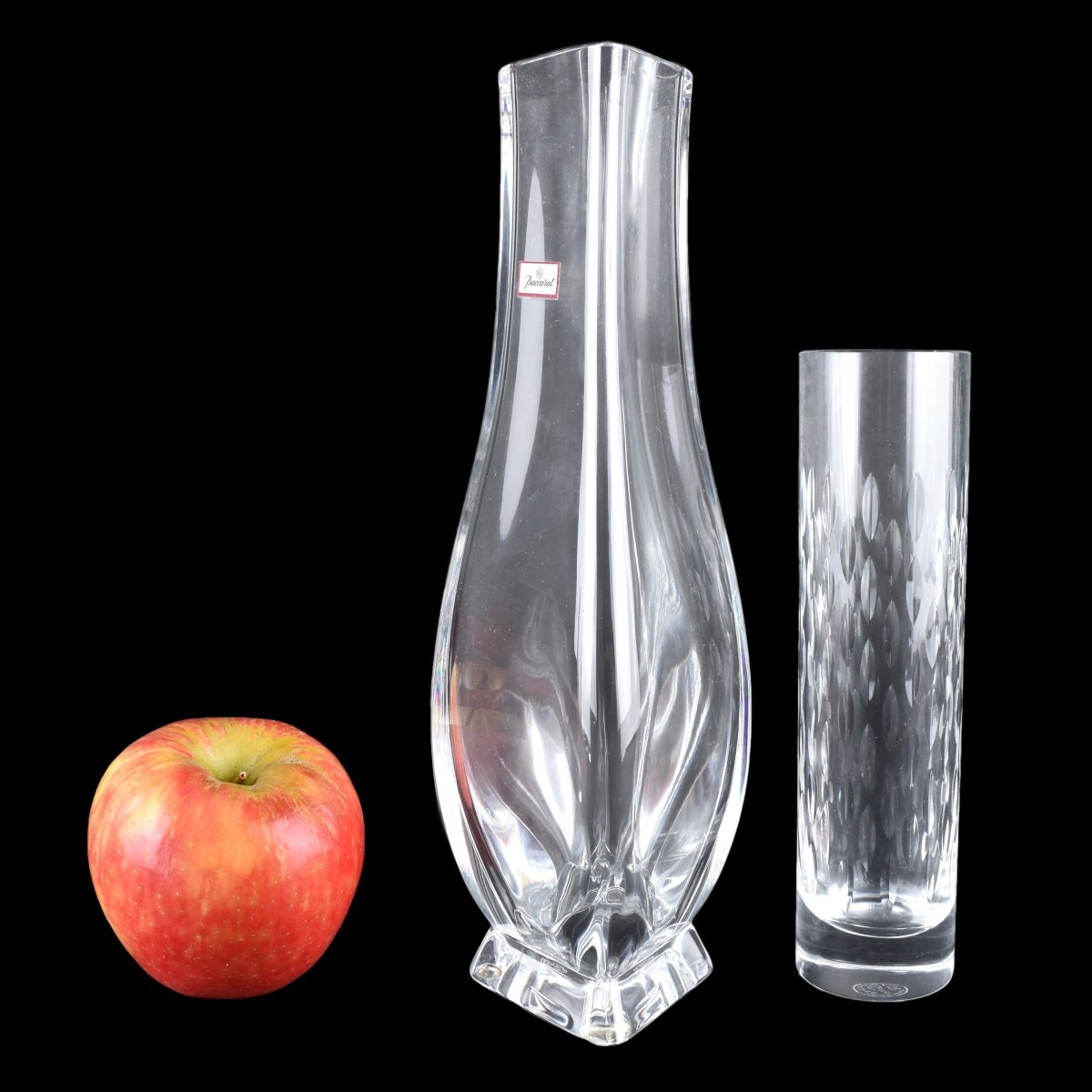Three Baccarat Crystal Vases