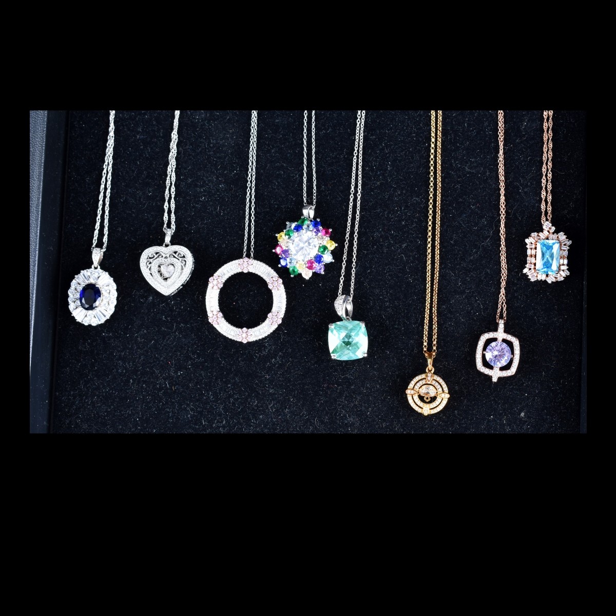 8pcs Sterling Designer Costume Jewelry Pendants