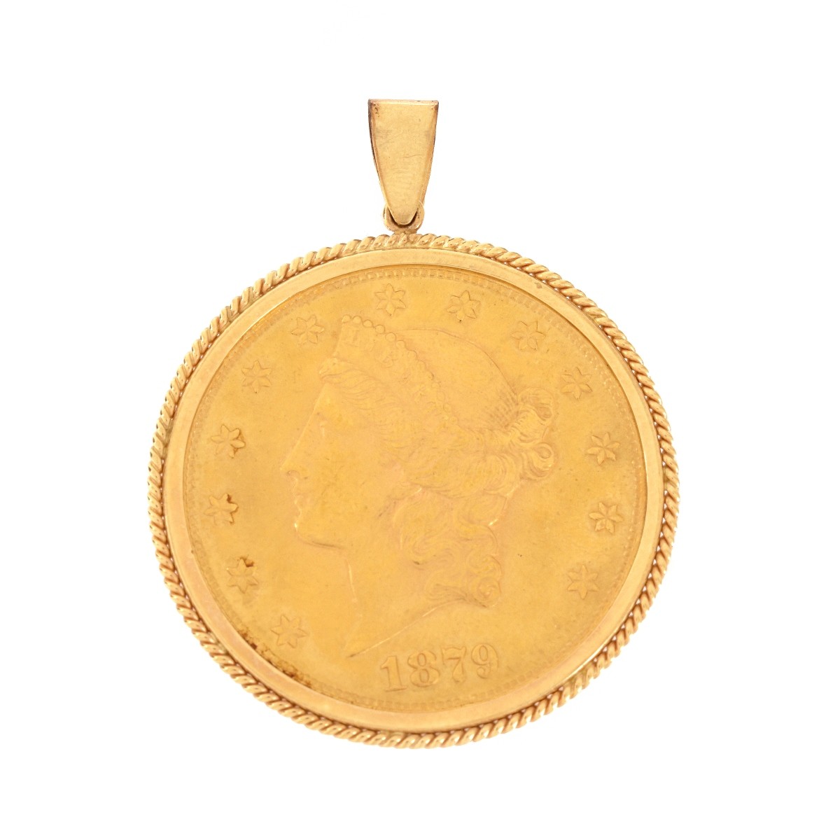 1879 US $20 Gold Coin Pendant