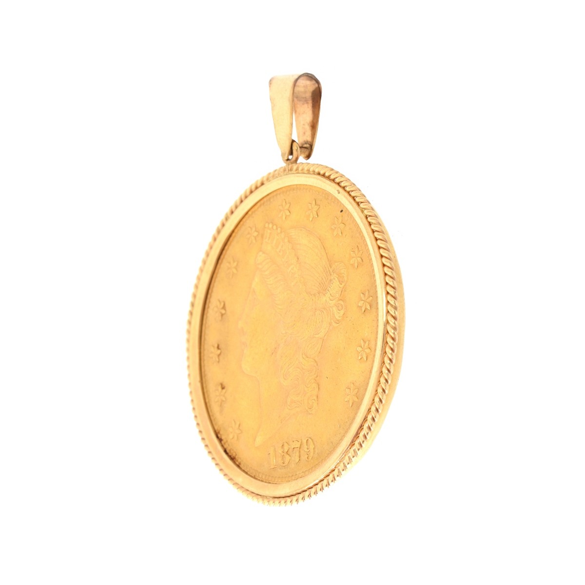 1879 US $20 Gold Coin Pendant