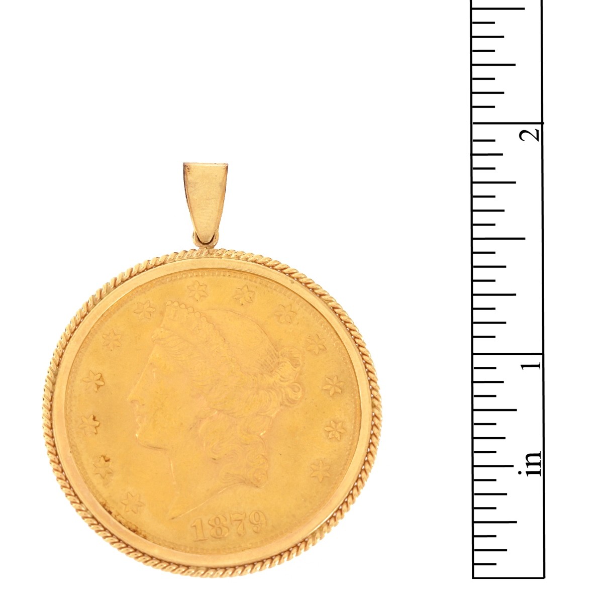 1879 US $20 Gold Coin Pendant