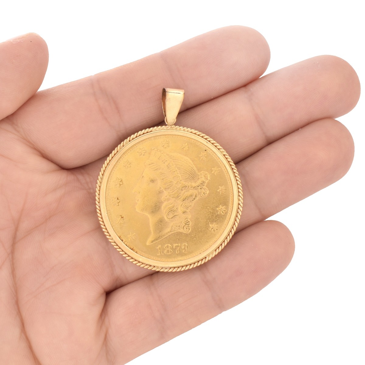 1879 US $20 Gold Coin Pendant