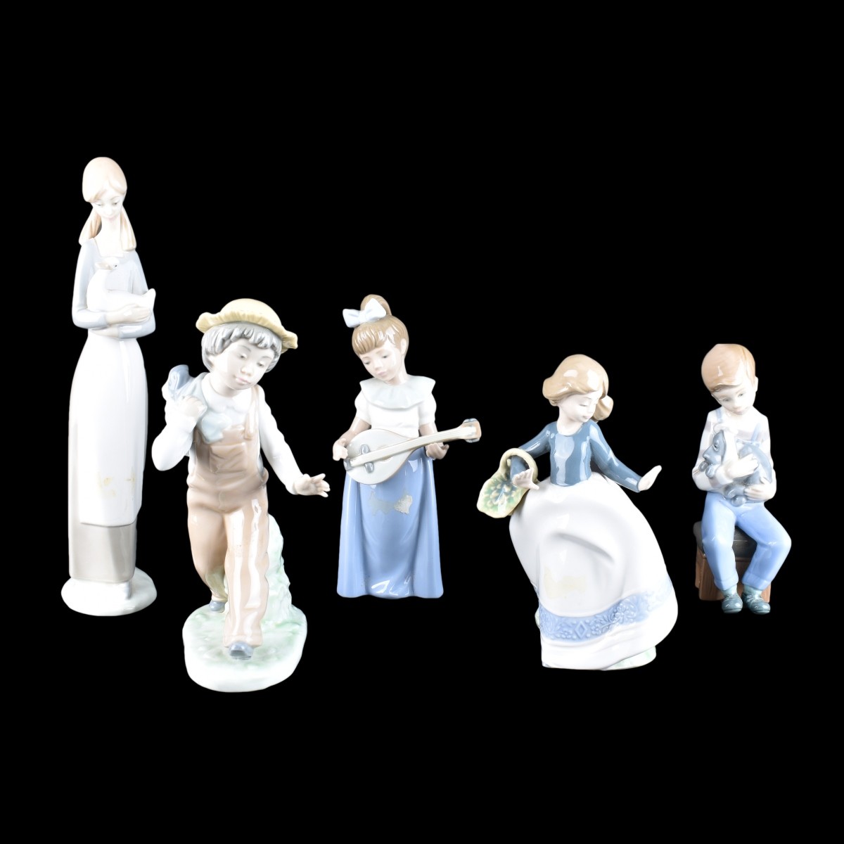 Group Five Lladro Nao Figurines
