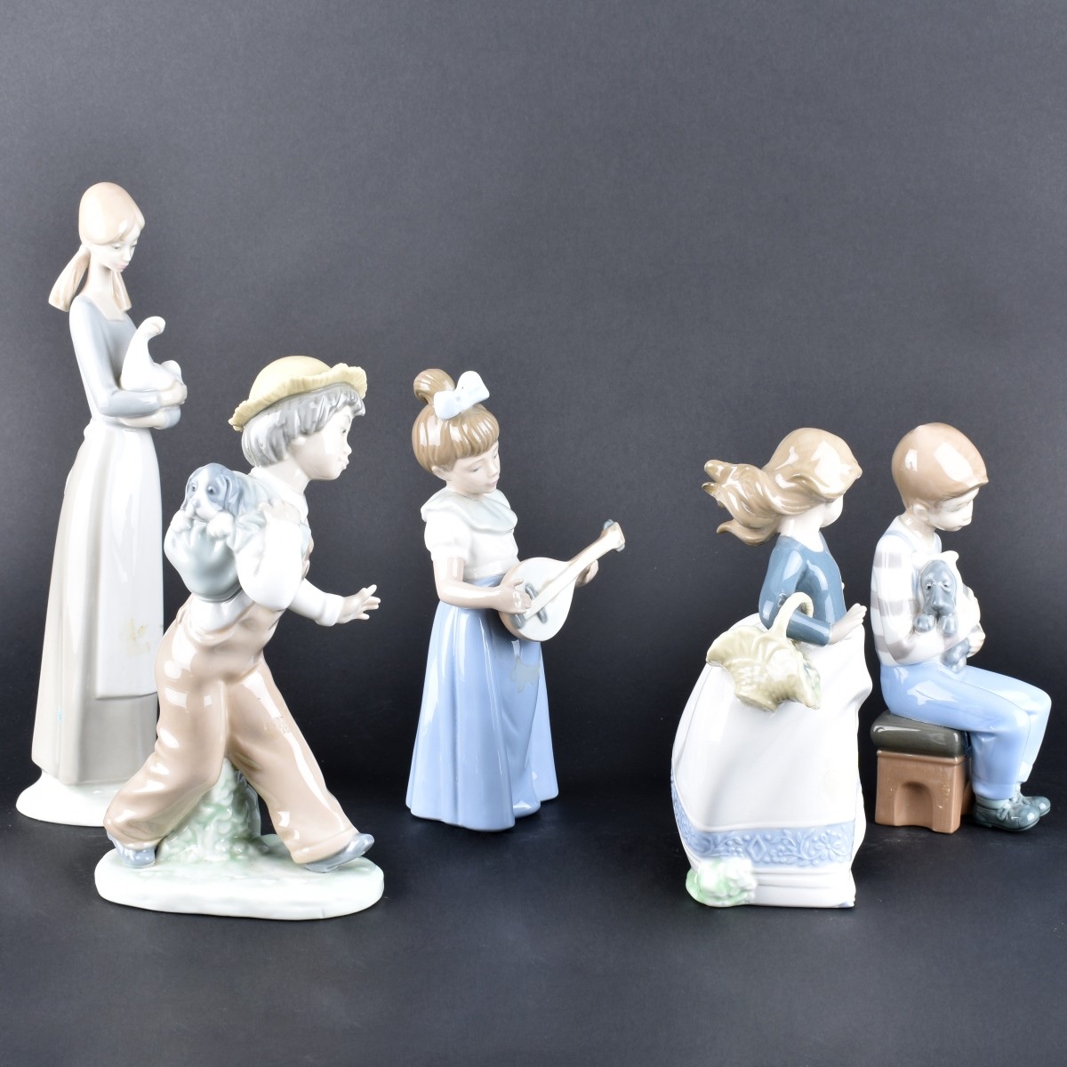 Group Five Lladro Nao Figurines