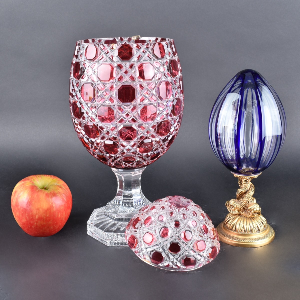 Two Faberge Cut to Clear Eggs