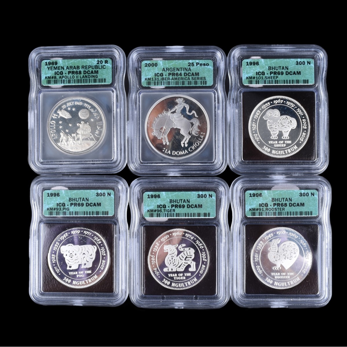 Six (6) Slabbed Coins