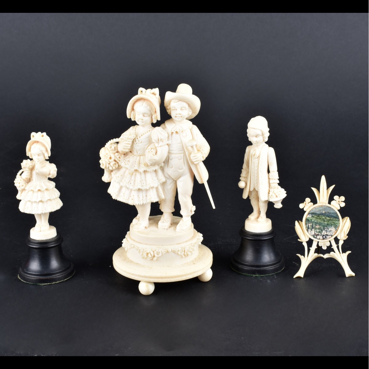 Four Assorted European Carved Ivory