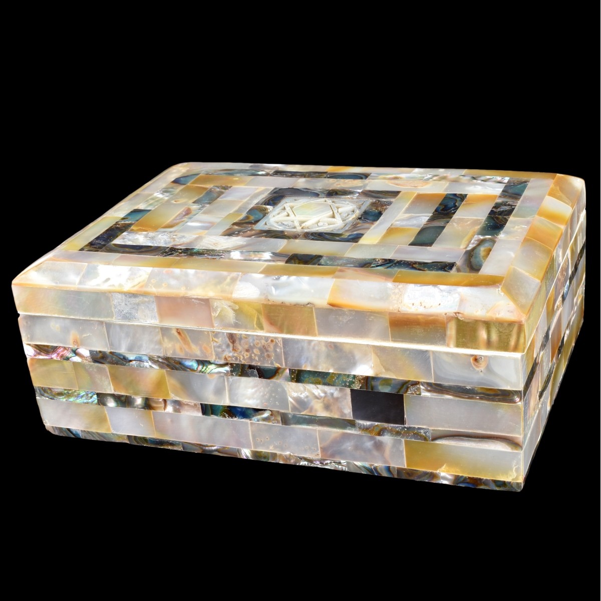 Antique Mother of Pearl - Abalone Inlaid Box