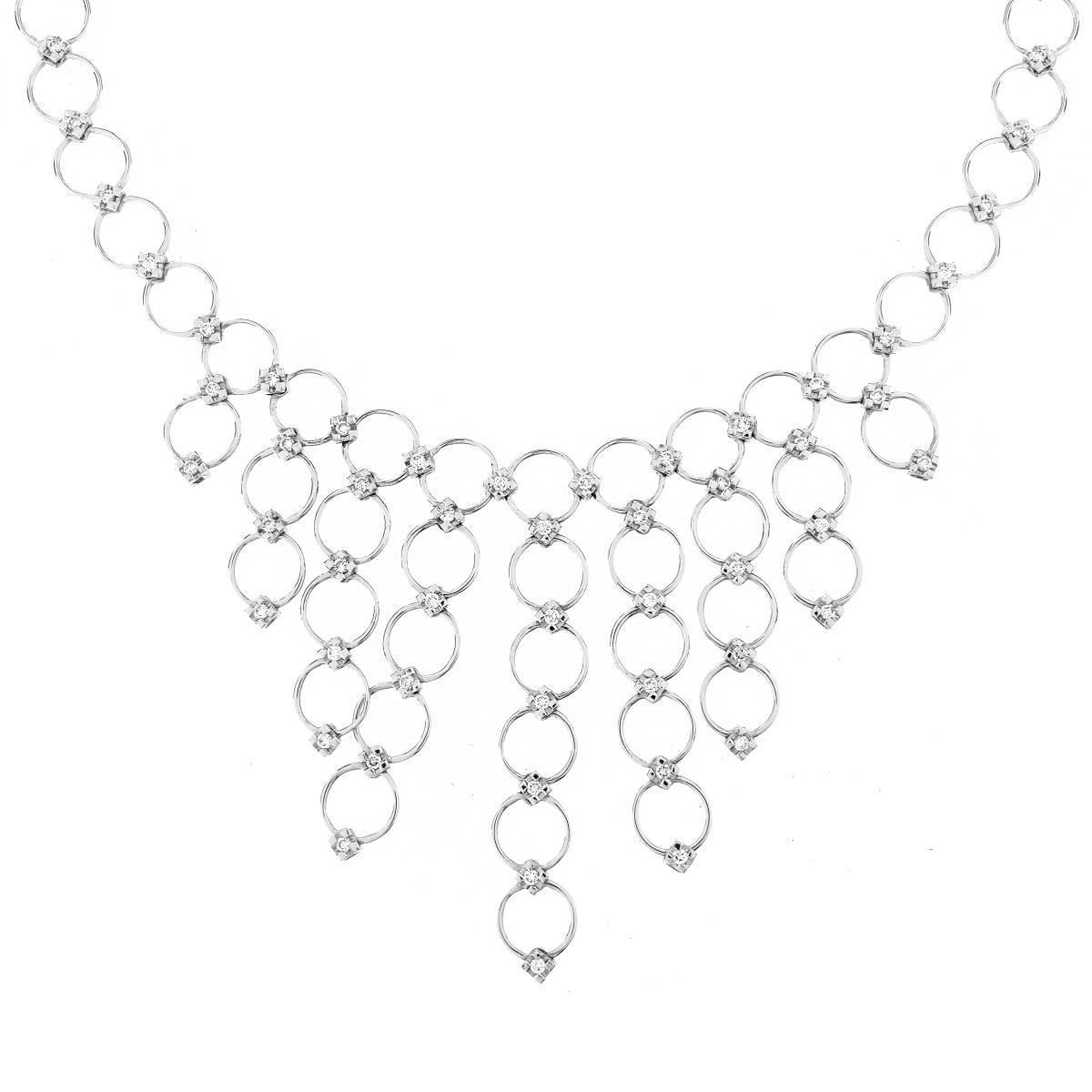 Diamond and 18K Bib Necklace