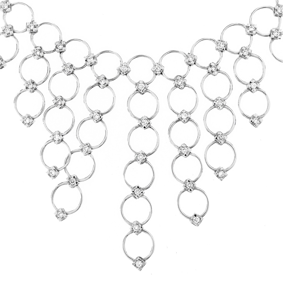 Diamond and 18K Bib Necklace