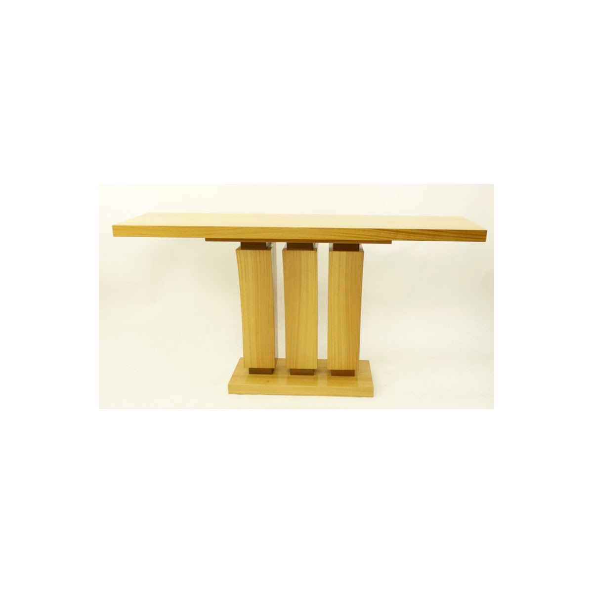 Modern Art Deco Style Satinwood Console Table