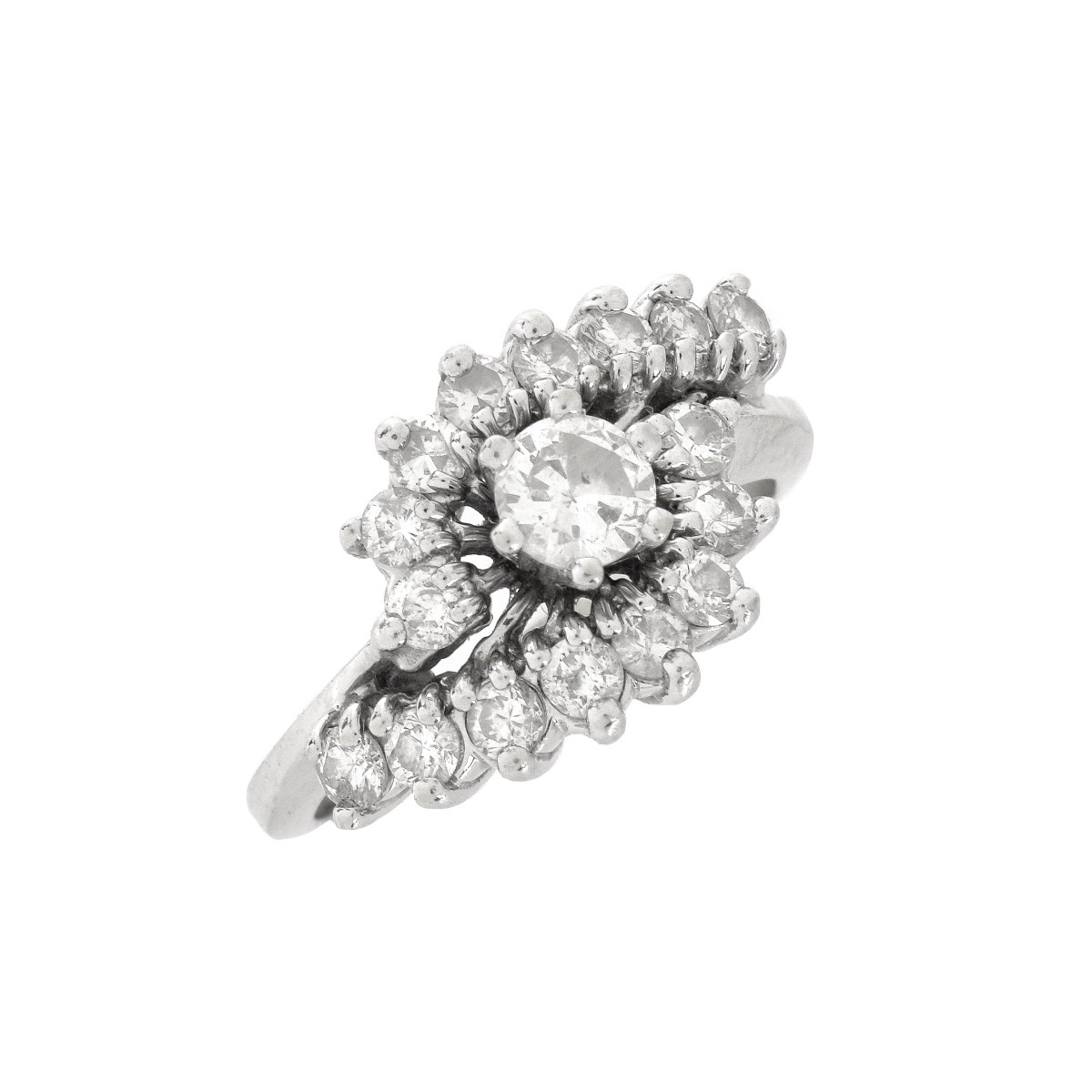 Vintage Diamond and 14K Cluster Ring