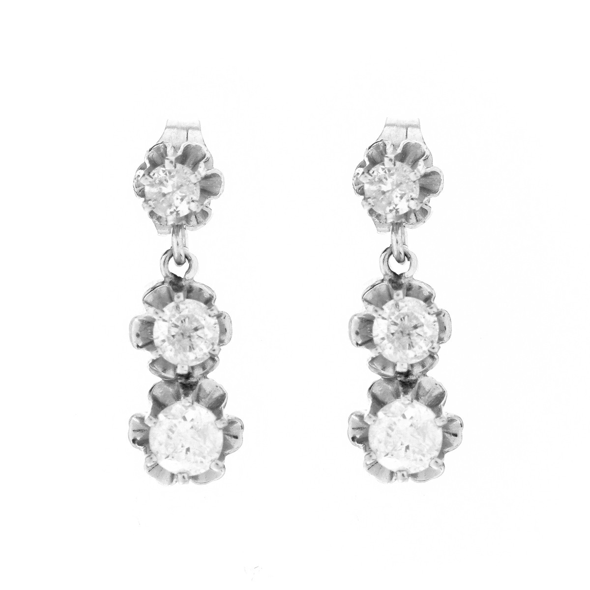 Vintage Diamond and 14K Earrings