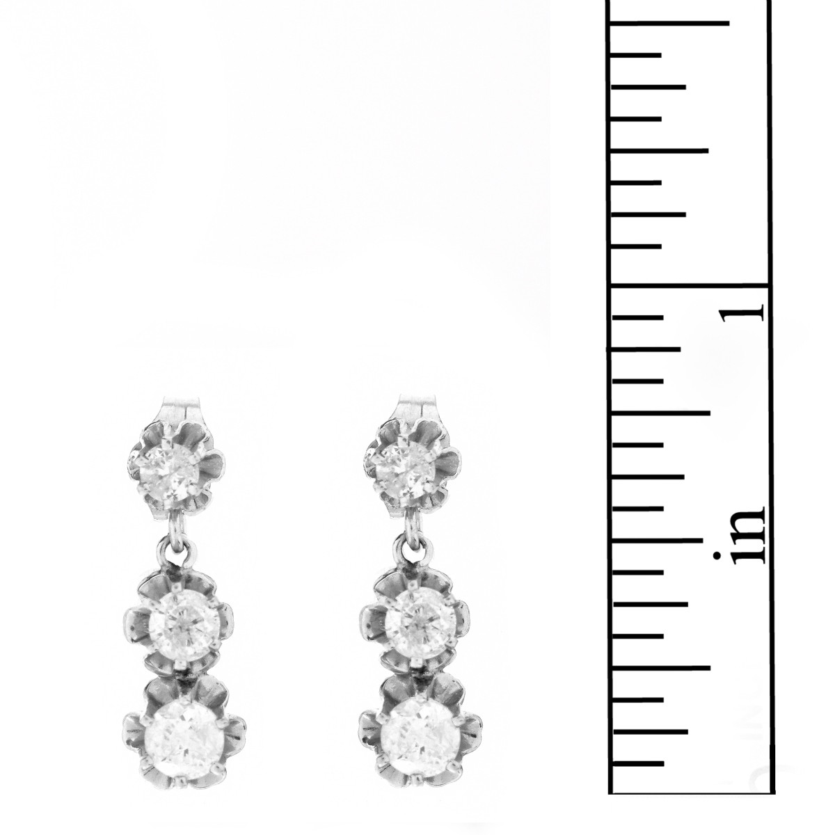 Vintage Diamond and 14K Earrings