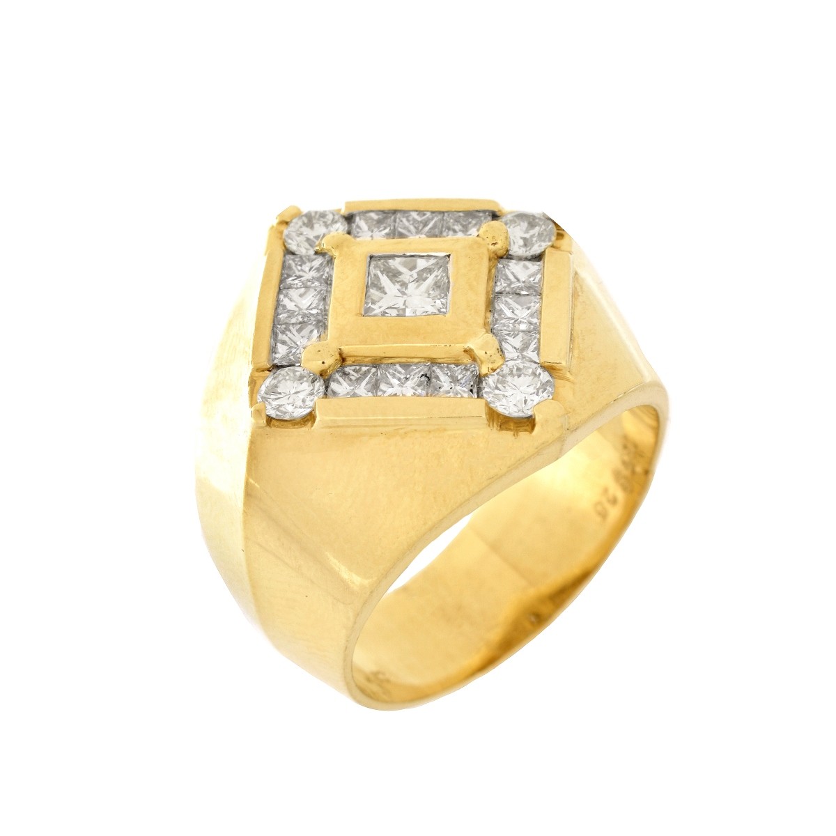 Man's Diamond and 14K Ring