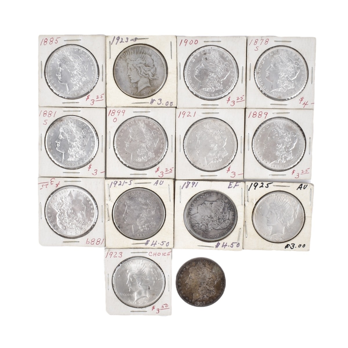 14 US Morgan Silver Dollar Coins