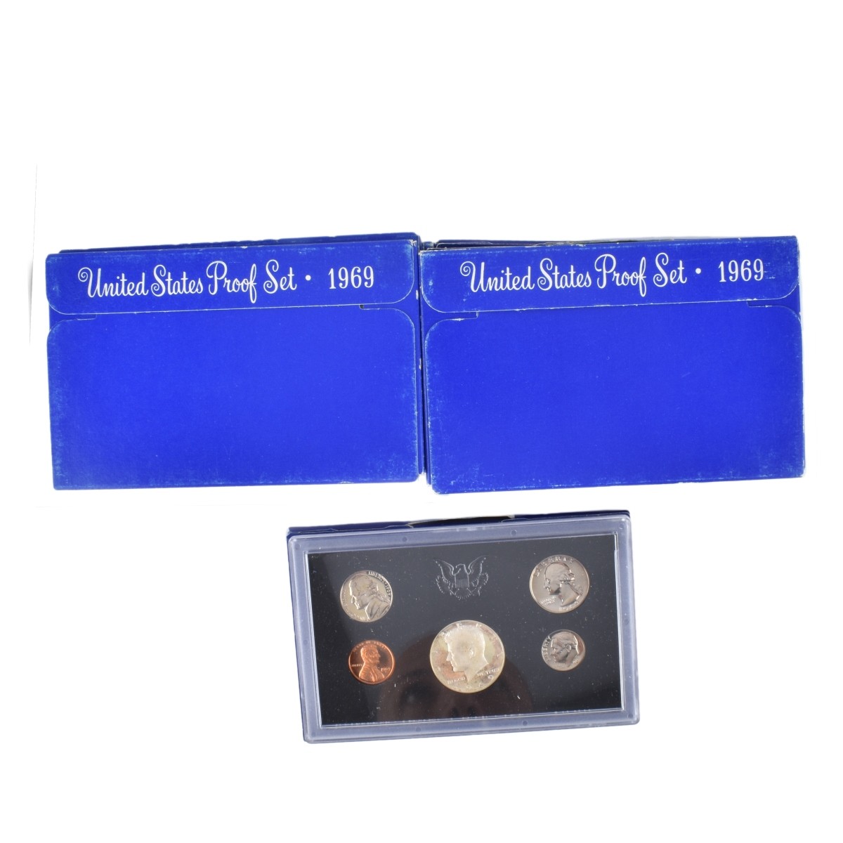 Eleven 1969 US Proof Set Coins