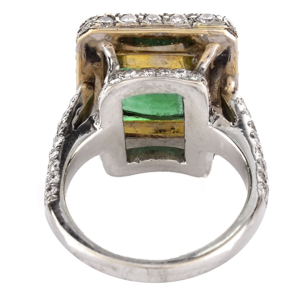 GIA 5.32ct Emerald, Diamond and 14K Ring
