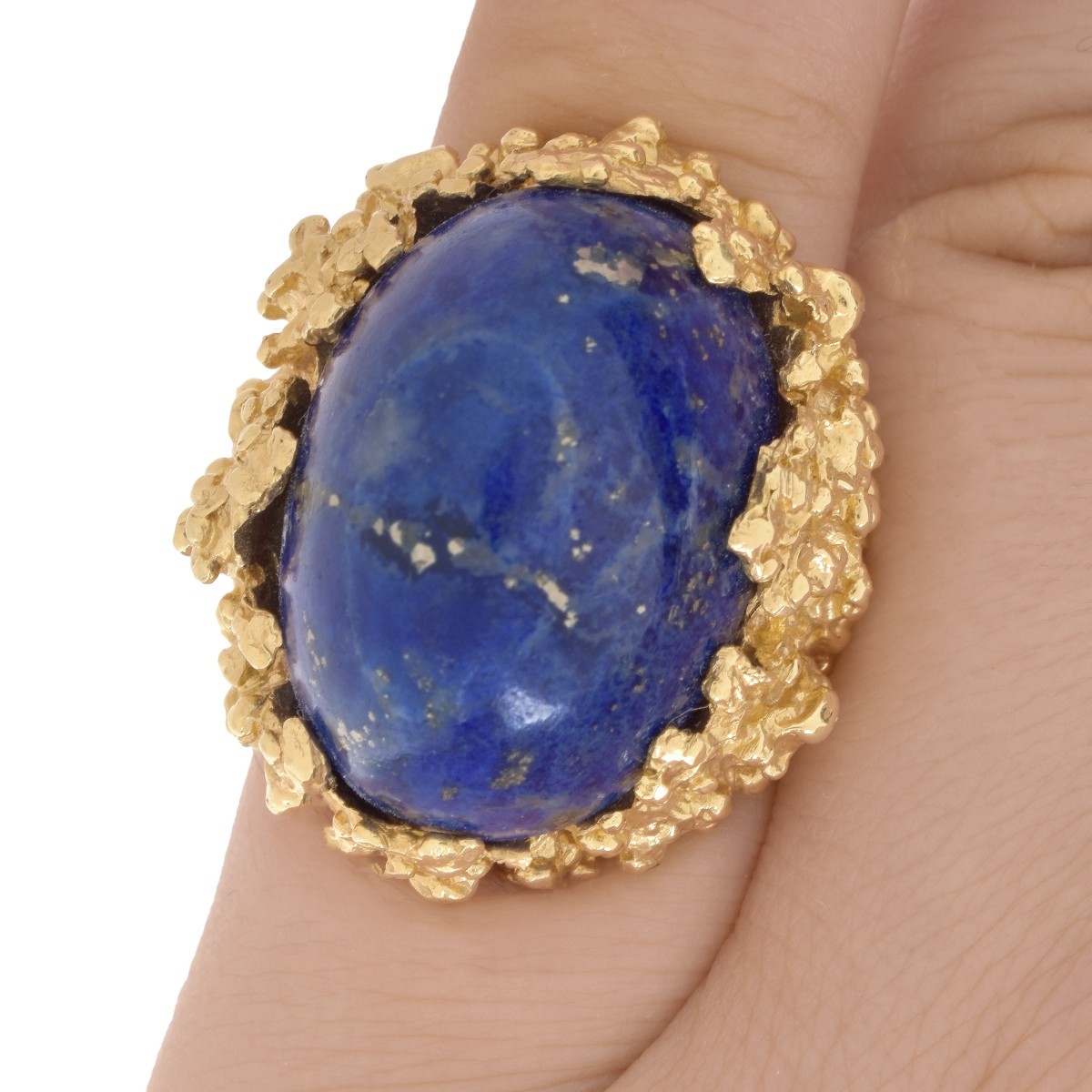 Vintage Lapis and 18K Ring