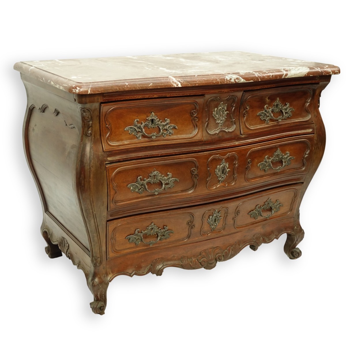19th C. French Marble Top Commode