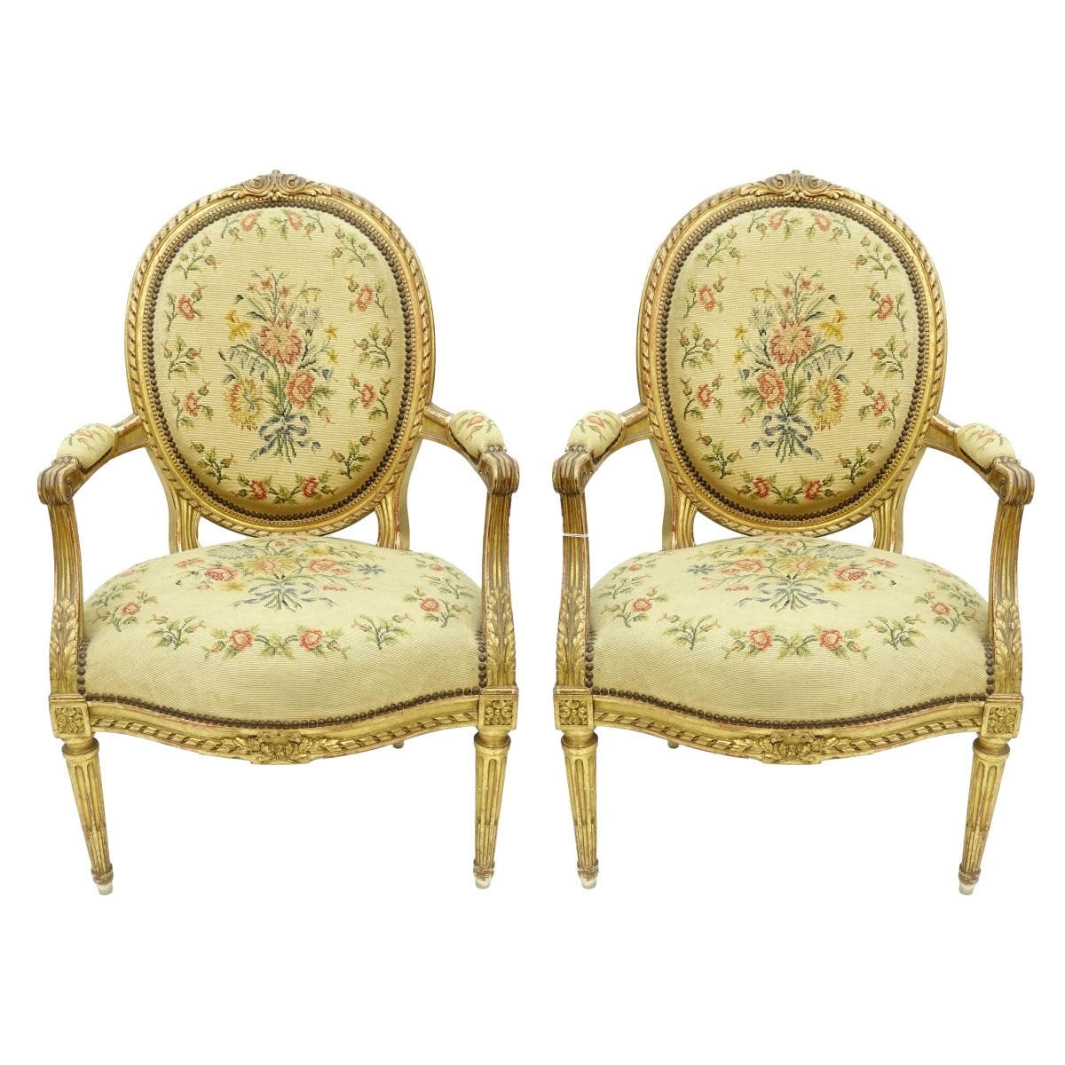 Louis XVI Style Arm Chairs