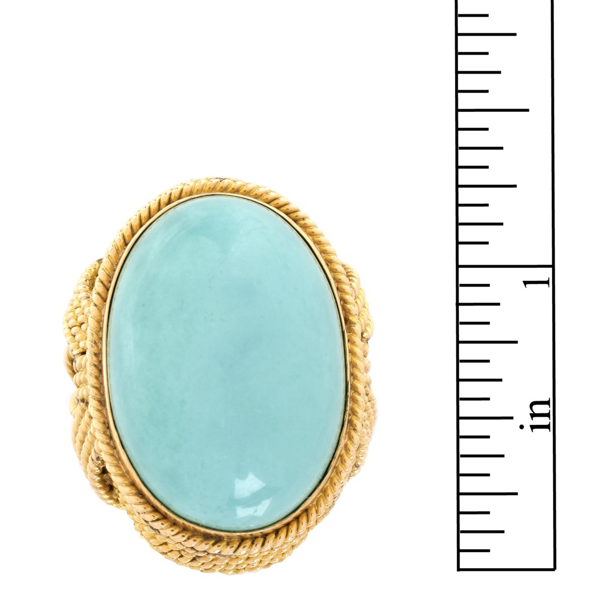 1960s Turquoise and 14K Ring