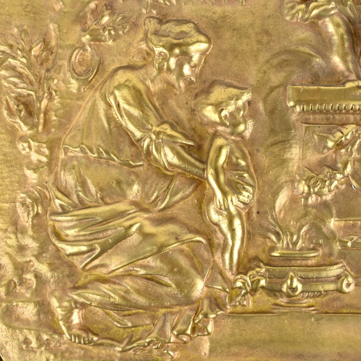 French Gilt Bronze Plaque