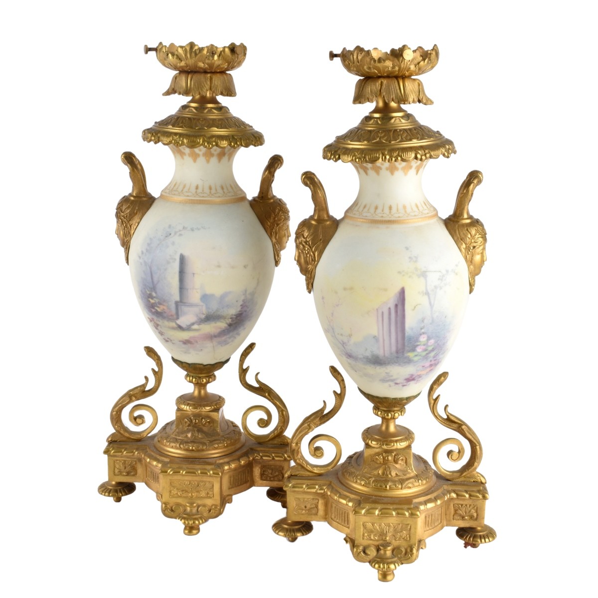 Sevres Style Lamps