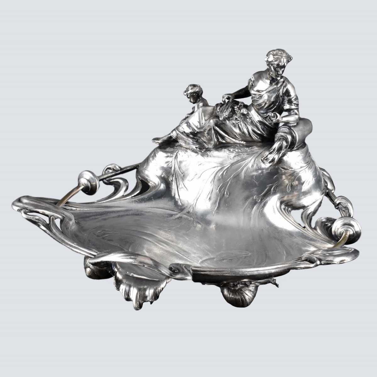 Art Nouveau Silverplate Figural Centerpiece