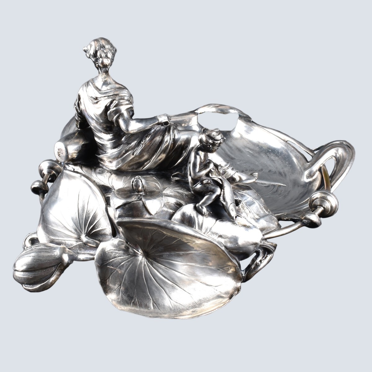 Art Nouveau Silverplate Figural Centerpiece