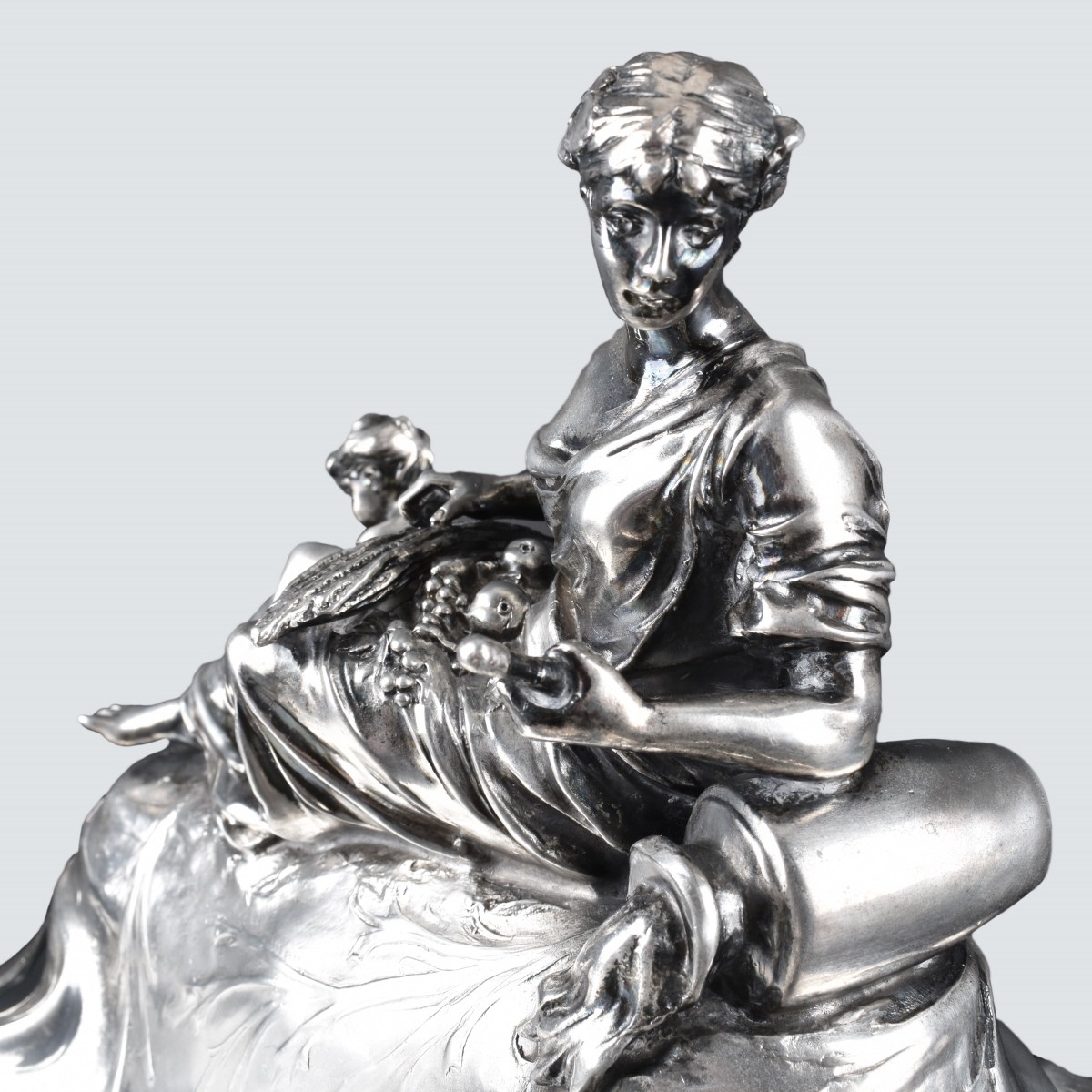 Art Nouveau Silverplate Figural Centerpiece