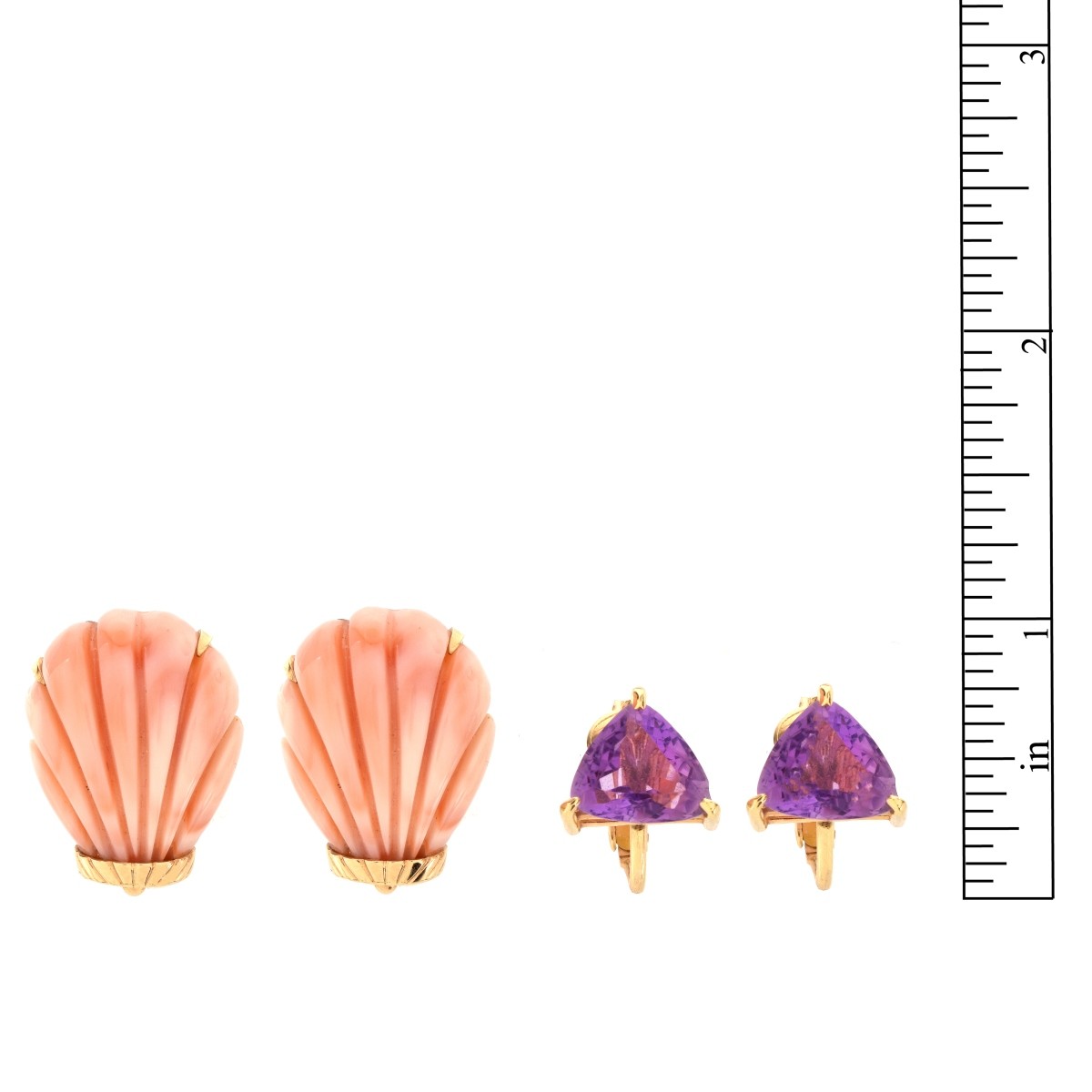 Two Pair Vintage 14K Earrings