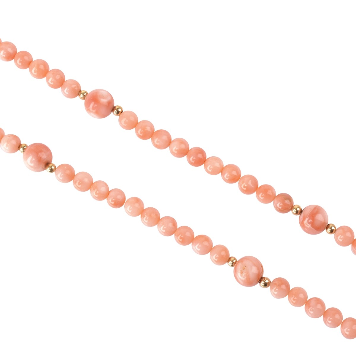 Two Coral Bead Necklaces