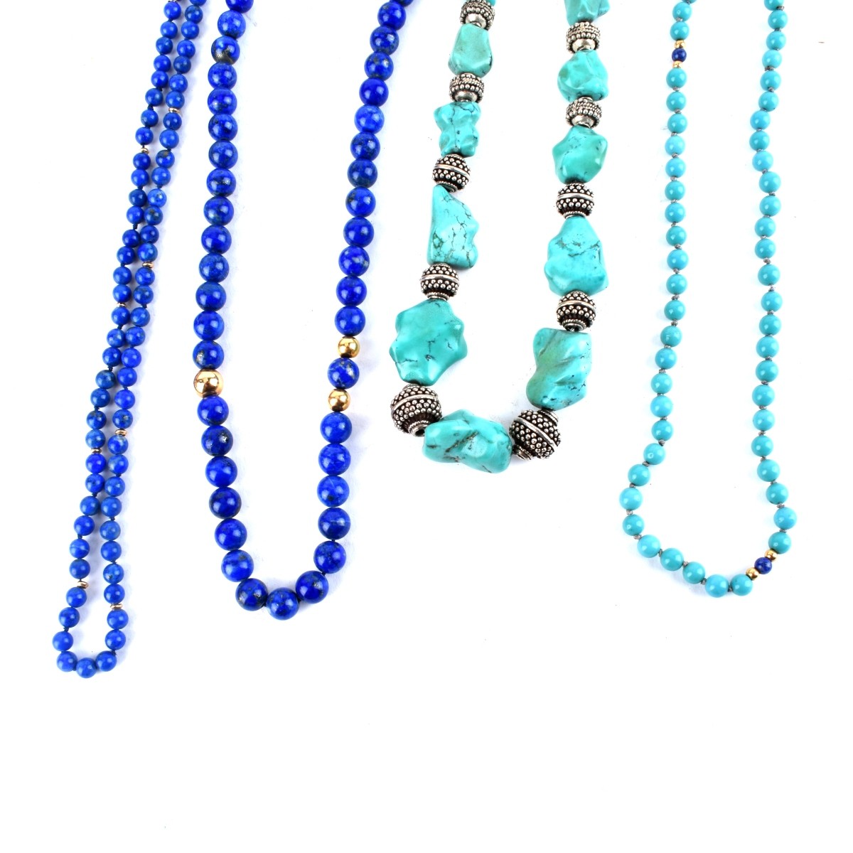 Lapis and Turquoise Bead Necklaces