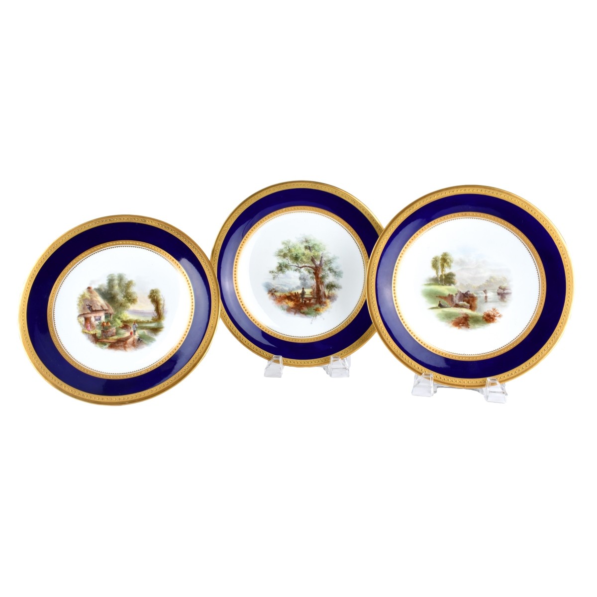 23 Pc Antique Royal Worcester Desert H/P Set