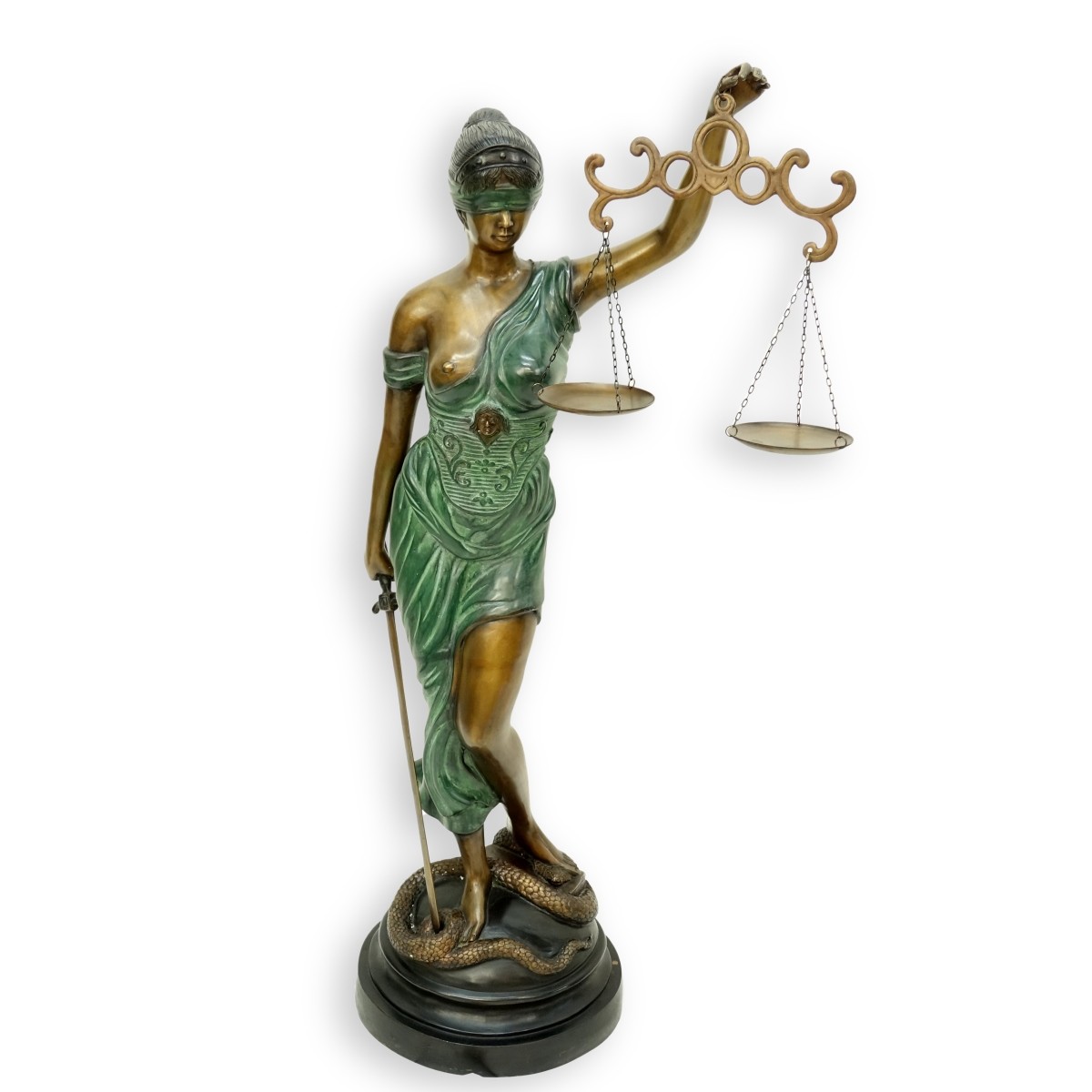 Gianni Mancini Lady Justice Bronze Sculpture