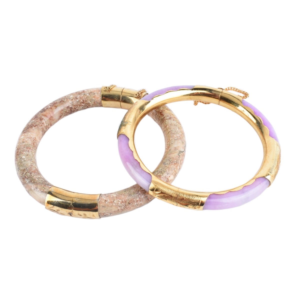 Two Chinese Hardstone Bangles