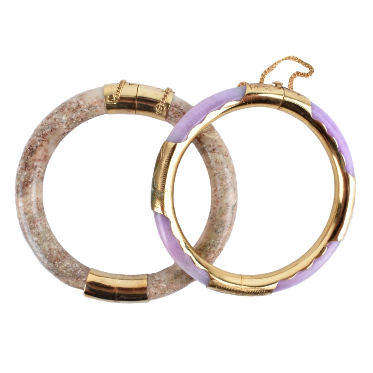 Two Chinese Hardstone Bangles