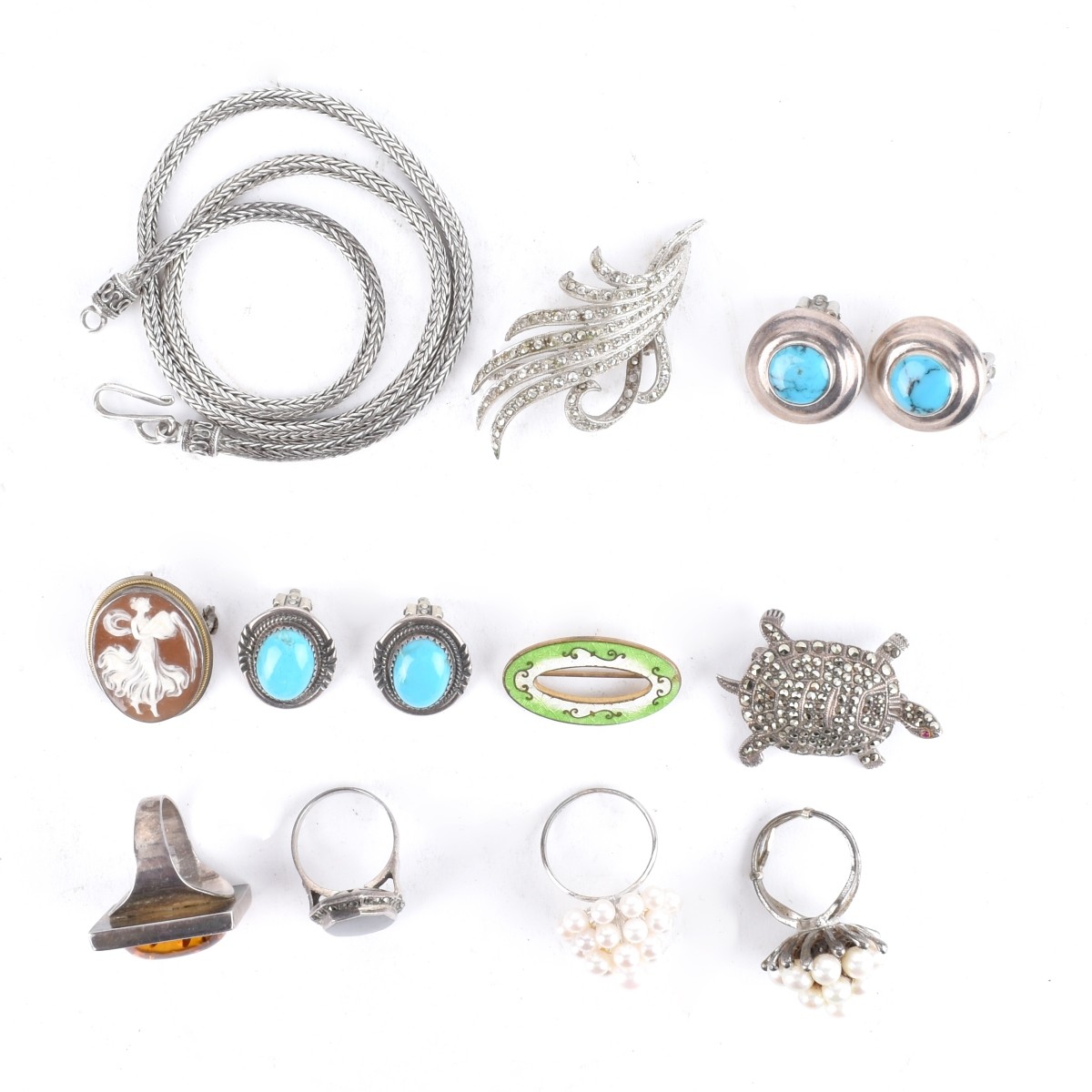 Collection of Silver Jewelry