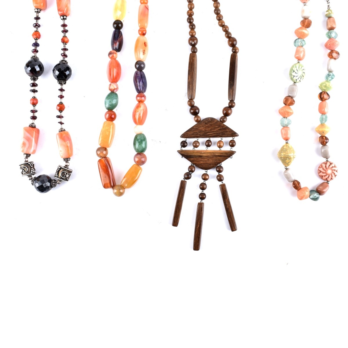 Four Vintage Bead Necklaces